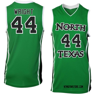 Men's Hameir Wright North Texas Mean Green Replica Basketball Jersey - Green