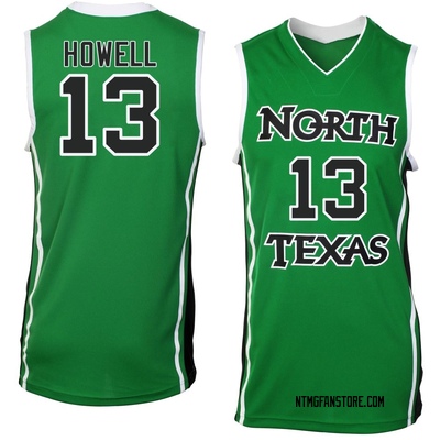 Men's Ma'Syn Howell North Texas Mean Green Replica Basketball Jersey - Green