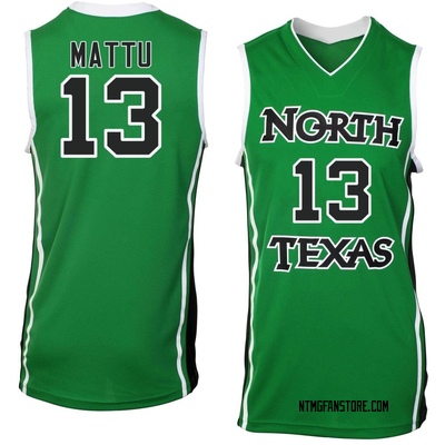 Youth Arsh Mattu North Texas Mean Green Replica Basketball Jersey - Green